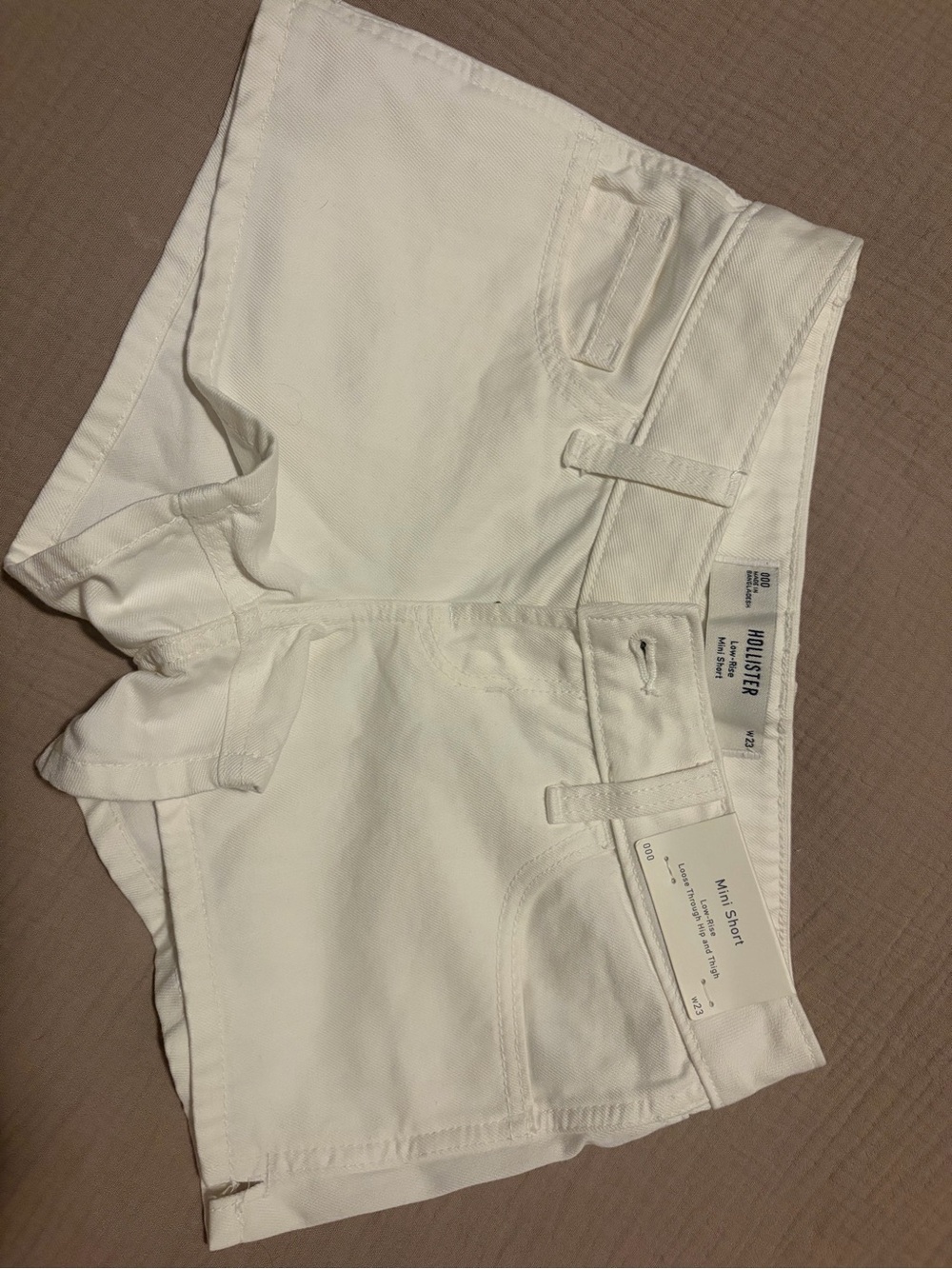Hollister White Denim Mini Shorts